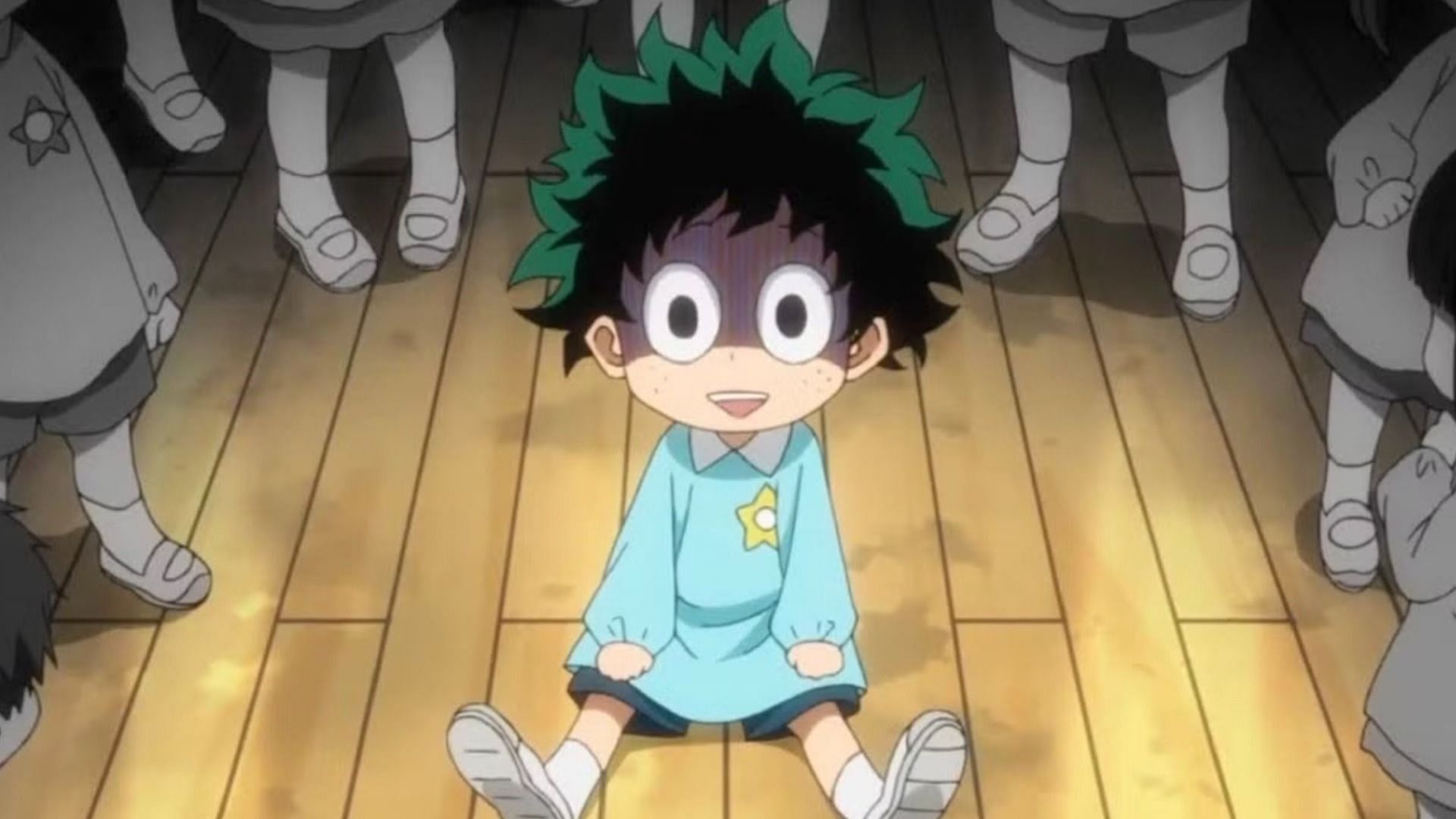 Young Deku as seen in anime (Image via Bones)